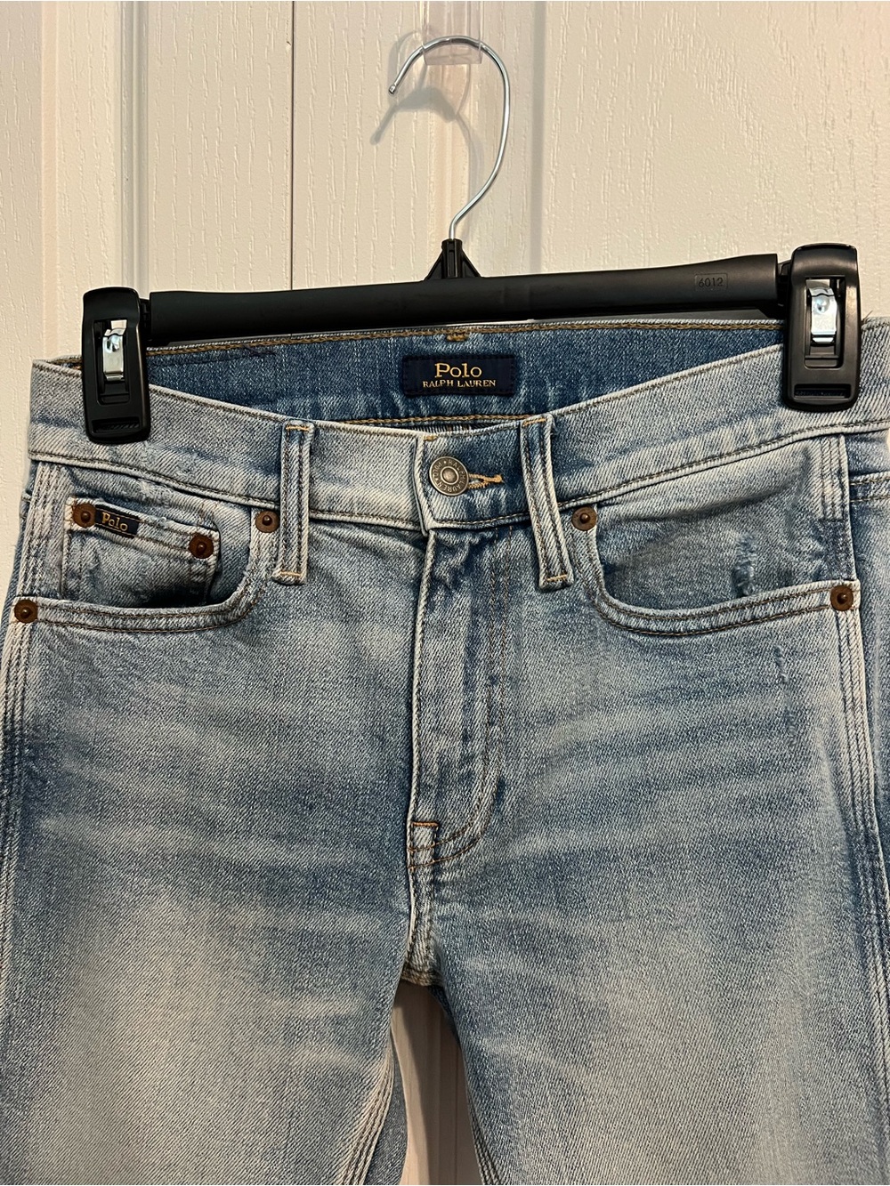 Ralph Lauren Tompkins Mid-Rise Skinny Crop Blue Denim Jeans - Picture 2 of 7